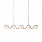 Aria Modern Metal Glass Linear Chandelier - image 59
