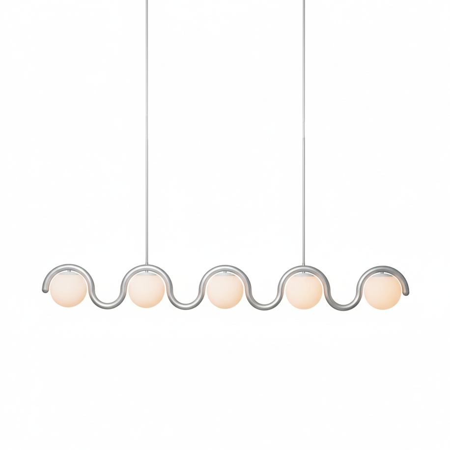 Aria Modern Metal Glass Linear Chandelier - image 26