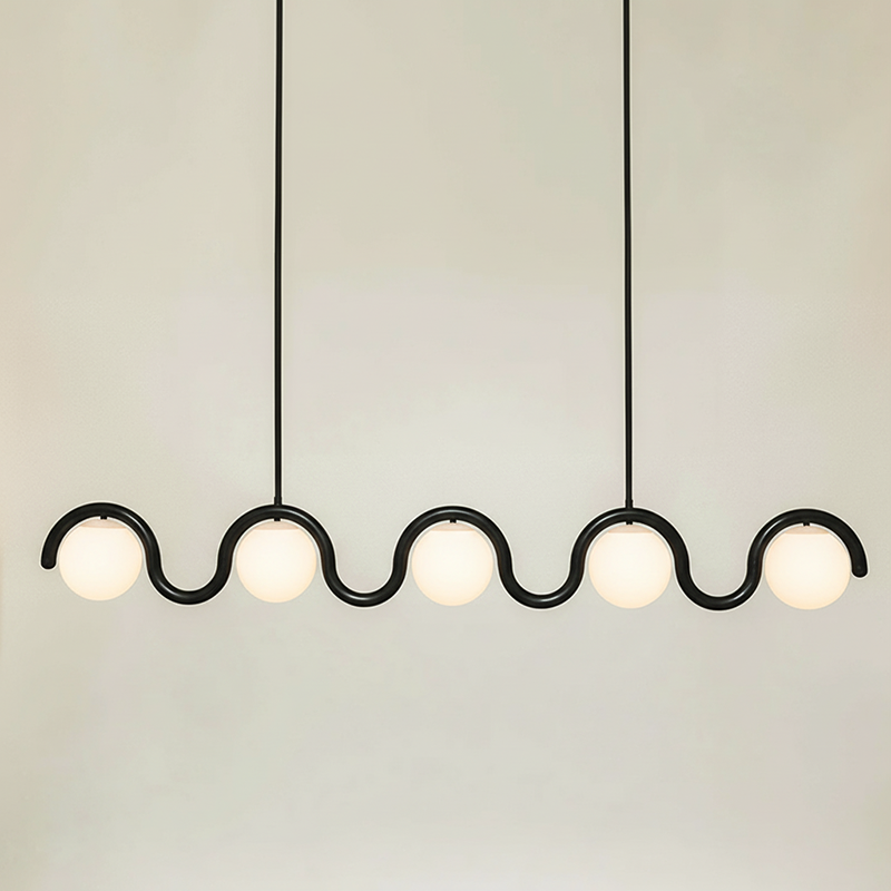 Aria Modern Metal Glass Linear Chandelier - image 25