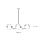 Aria Modern Metal Glass Linear Chandelier - image 54