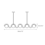 Aria Modern Metal Glass Linear Chandelier - image 52