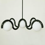 Eurvinen Creativity Elegance Art Brass Glass Chandelier