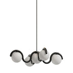 Eurvinen Creativity Elegance Art Brass Glass Chandelier