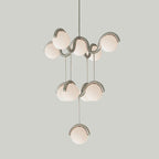 Eurvinen Creativity Elegance Art Brass Glass Chandelier