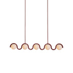 Aria Modern Metal Glass Linear Chandelier - image 1