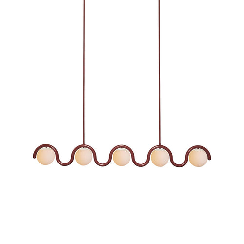 Aria Modern Metal Glass Linear Chandelier - image 1