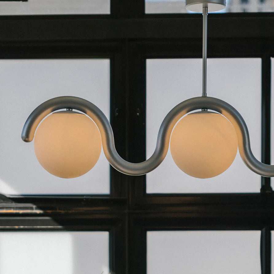 Aria Modern Metal Glass Linear Chandelier - image 23