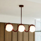 Aria Modern Metal Glass Linear Chandelier - image 2