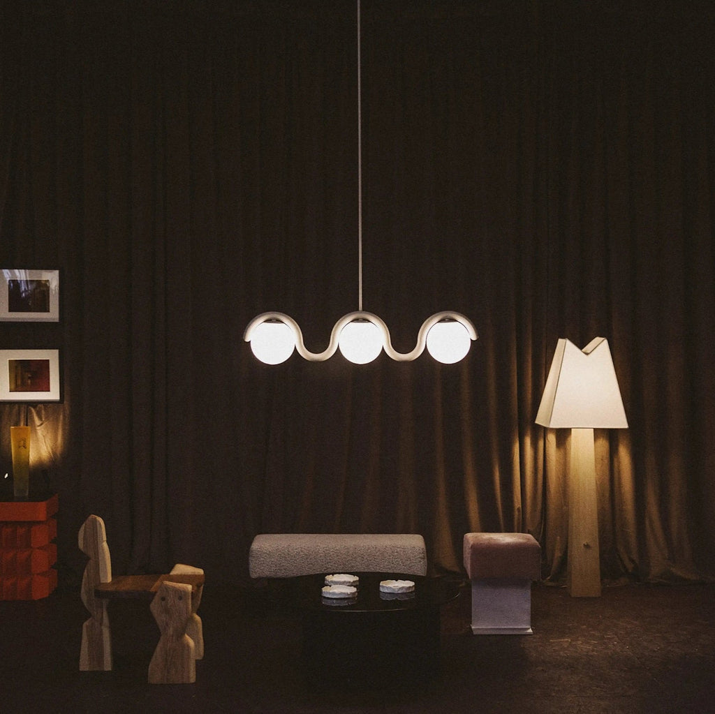 Aria Modern Metal Glass Linear Chandelier - image 5