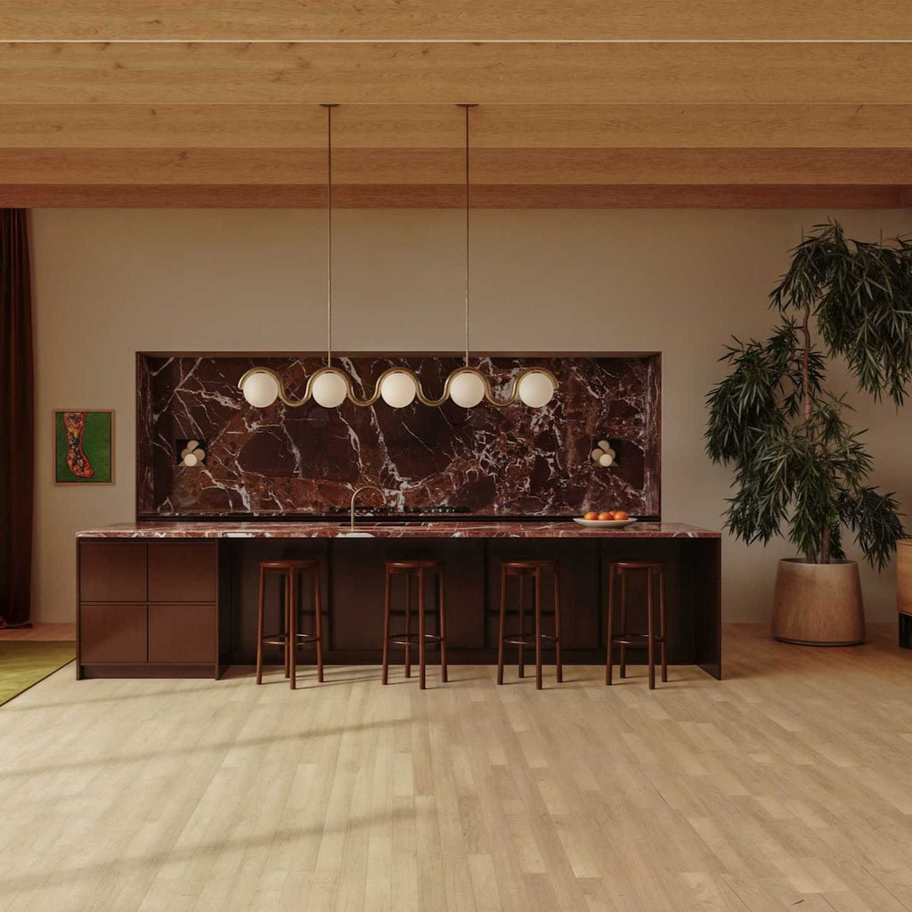 Aria Modern Metal Glass Linear Chandelier - image 4