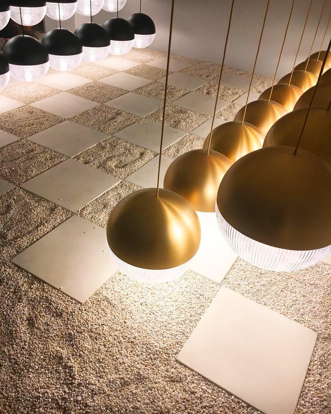 Solara Pendant Lamp Brass Glass Modern