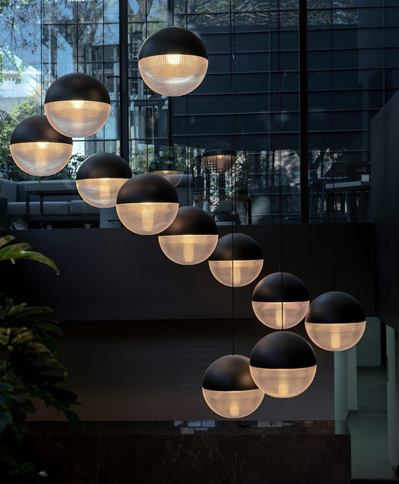 Solara Pendant Lamp Brass Glass Modern