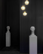 Solara Pendant Lamp Brass Glass Modern
