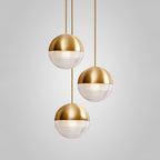 Solara Pendant Lamp Brass Glass Modern