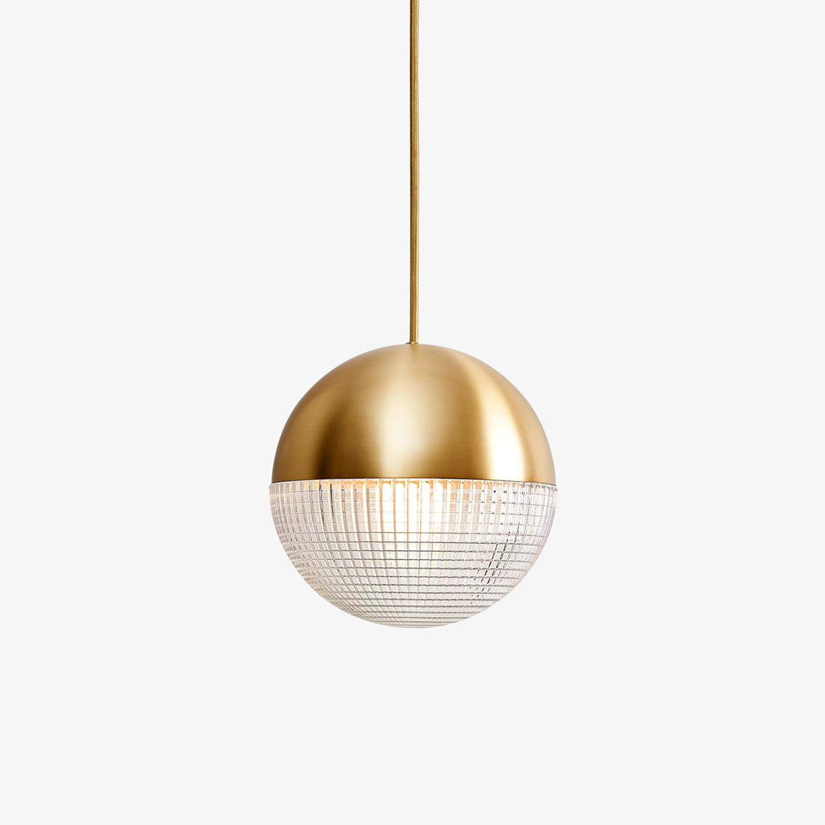 Solara Pendant Lamp Brass Glass Modern
