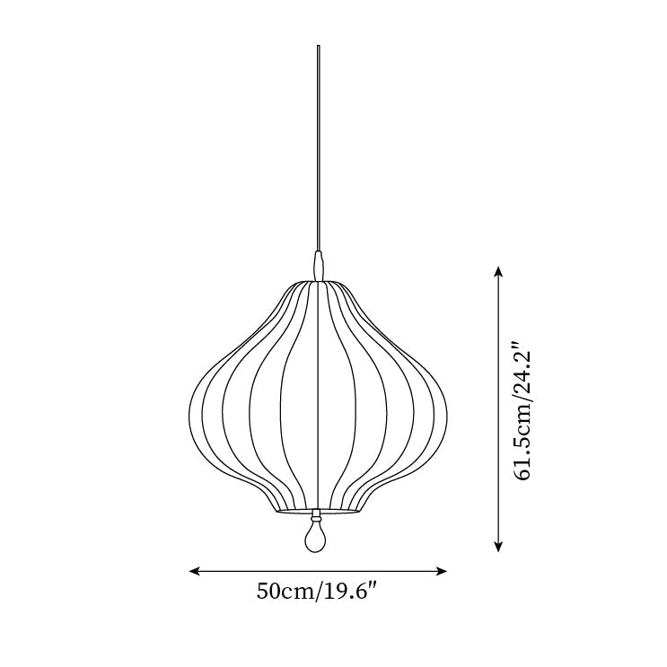 Leocadia Pendant Lamp Curved Lantern Organic