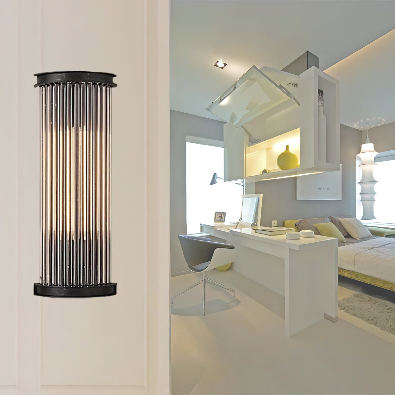Armarila Vintage Industrial Crystal Wall Lamp