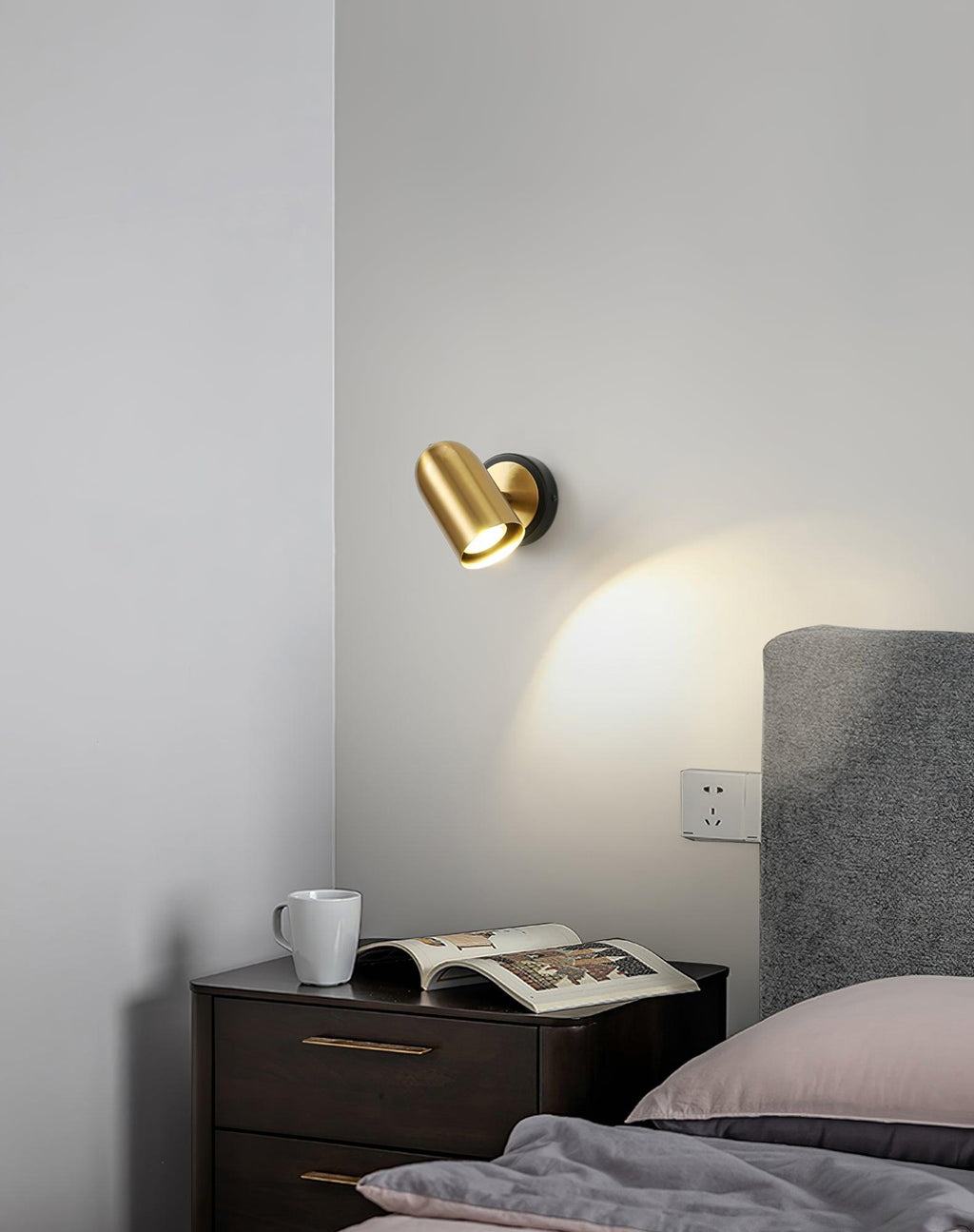 Fighter Modern Minimalist Gold Wall Lamp