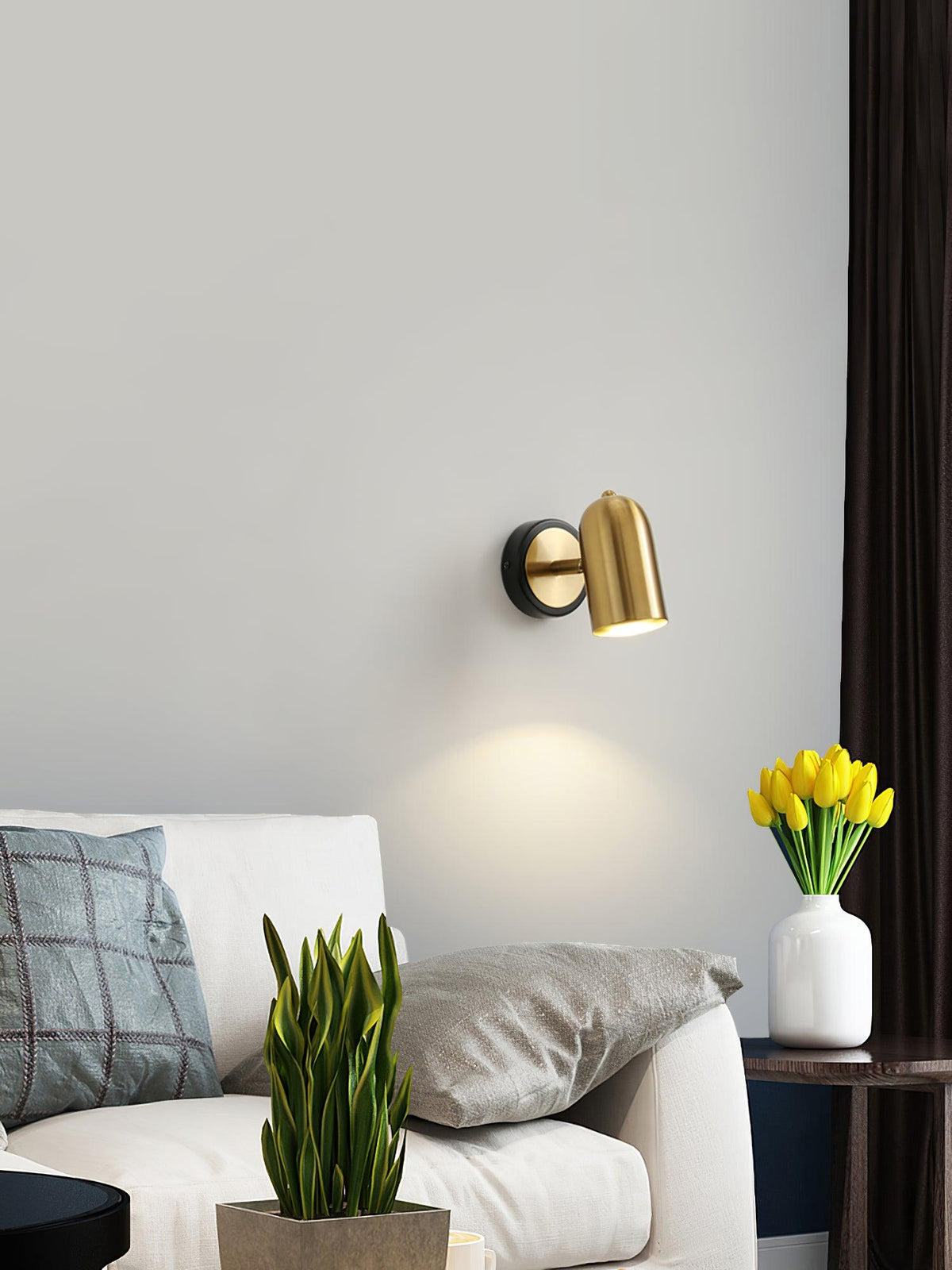Fighter Modern Minimalist Gold Wall Lamp
