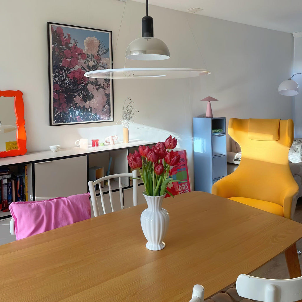 Coley Pendant Lamp Disc Shade Modern Dining Room