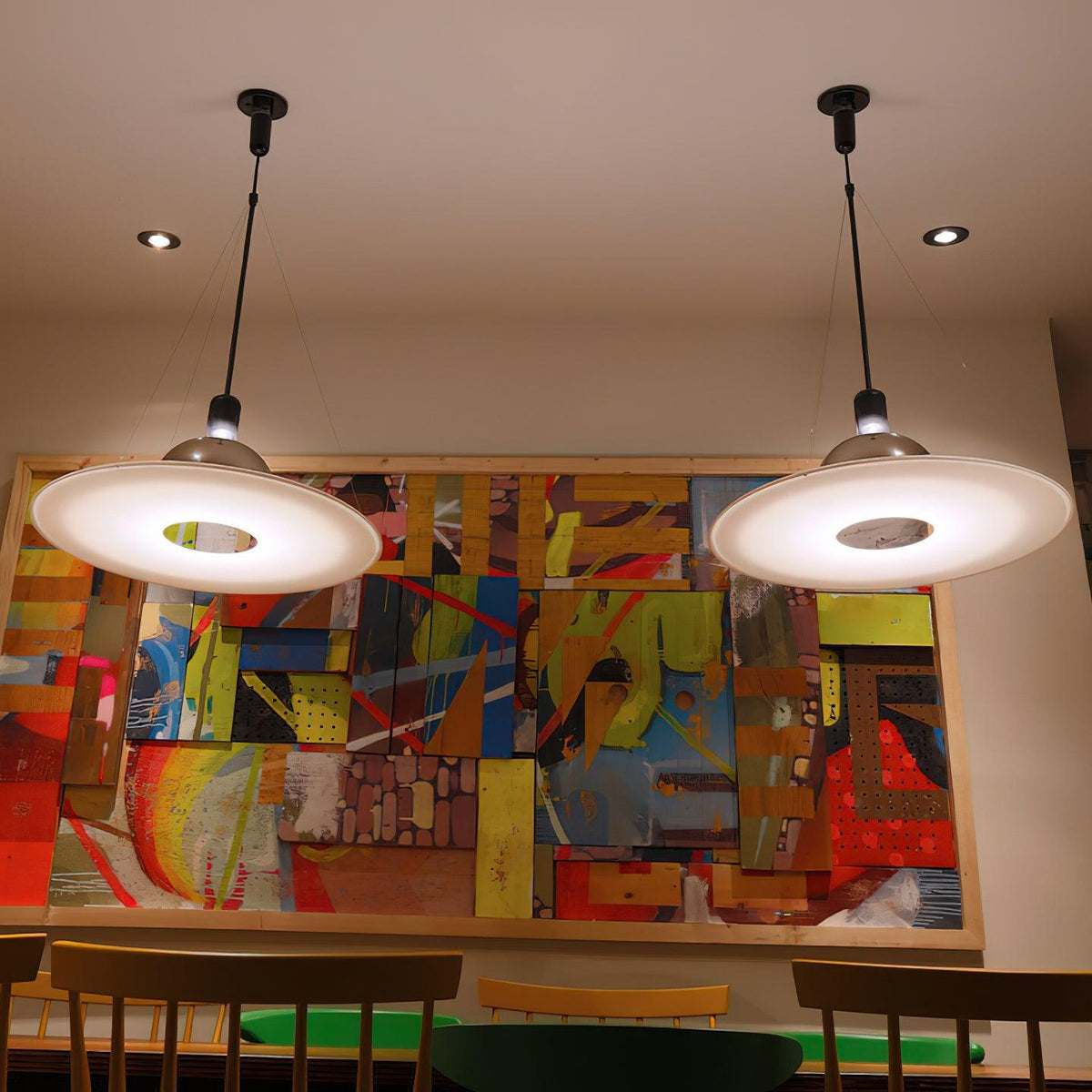 Coley Pendant Lamp Disc Shade Modern Dining Room