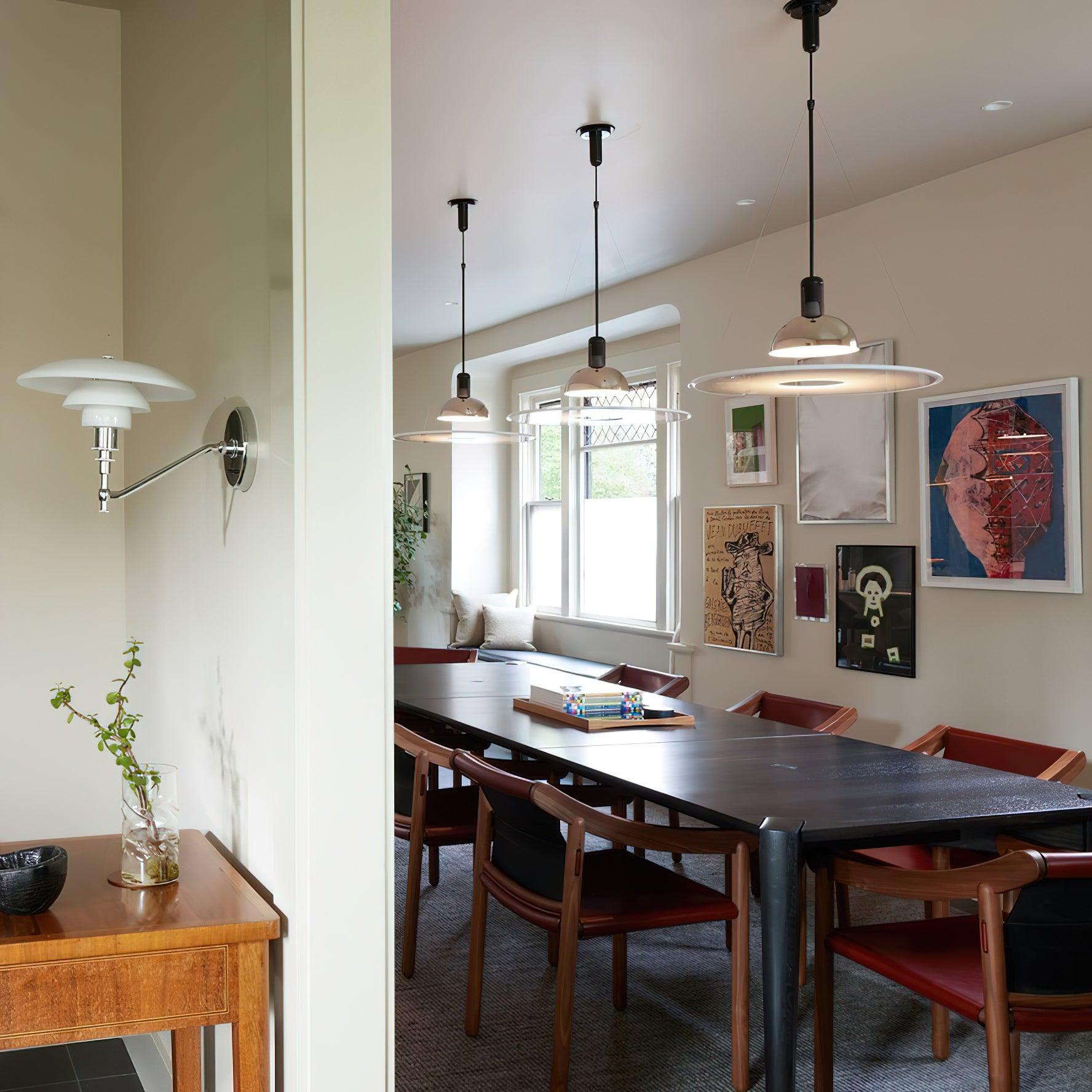 Coley Pendant Lamp Disc Shade Modern Dining Room