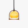 Cesilarae Premium Nordic Art Glass Wood Pendant Lamp