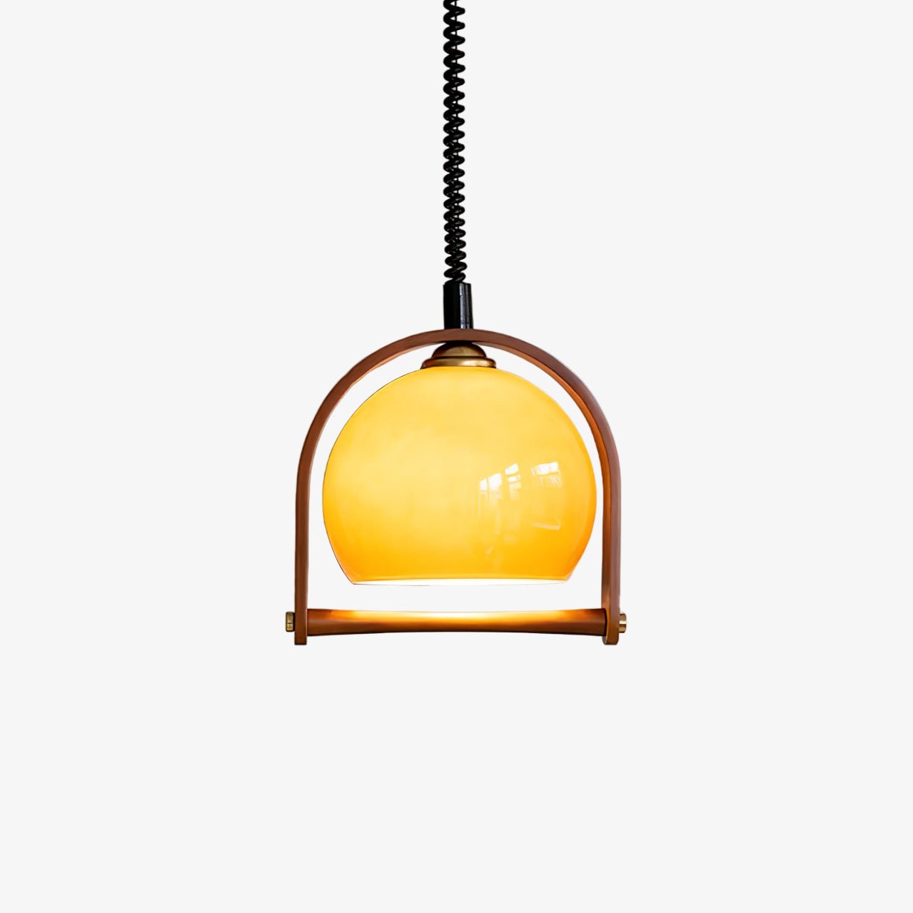 Cesilarae Premium Nordic Art Glass Wood Pendant Lamp