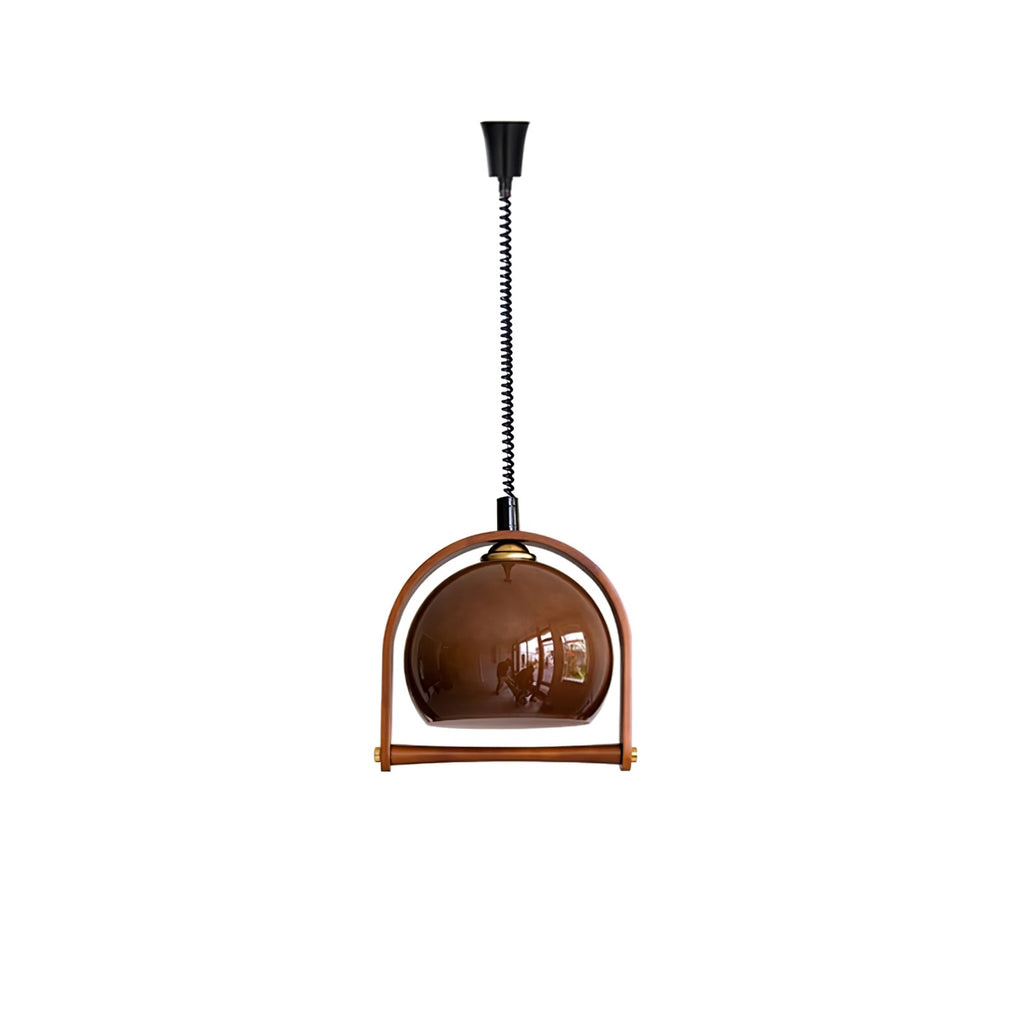 Cesilarae Premium Nordic Art Glass Wood Pendant Lamp