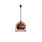 Cesilarae Premium Nordic Art Glass Wood Pendant Lamp