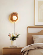 Ligna Modern Wood & Glass Wall Light