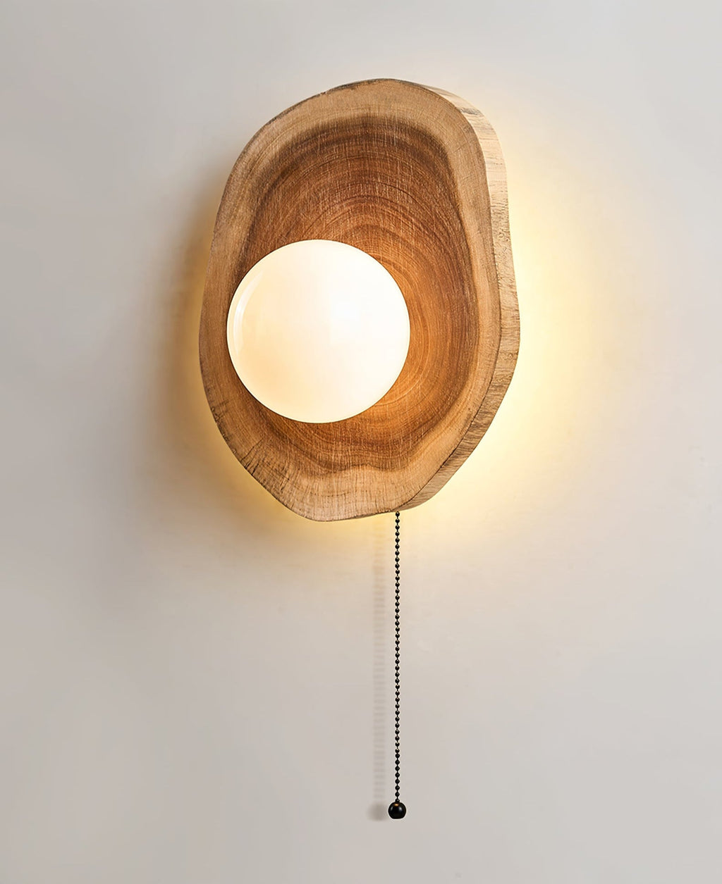Ligna Modern Wood & Glass Wall Light
