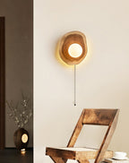 Ligna Modern Wood & Glass Wall Light
