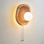 Ligna Modern Wood & Glass Wall Light