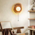 Ligna Modern Wood & Glass Wall Light
