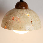 Fossil Travertine Swing Arm Wall Lamp Plug-in