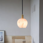 Ritta Pendant Light Flower-shaped  Alabaster