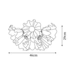 Ceiling Light Petal Shades Wavy Glass Bloom Elegant Floral