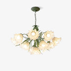 Lustra Chandelier Flower with Petals and Leaves