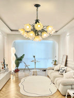 Lustra Chandelier Flower with Petals and Leaves