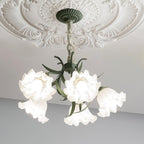 Lustra Chandelier Flower with Petals and Leaves