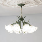Lustra Chandelier Flower with Petals and Leaves