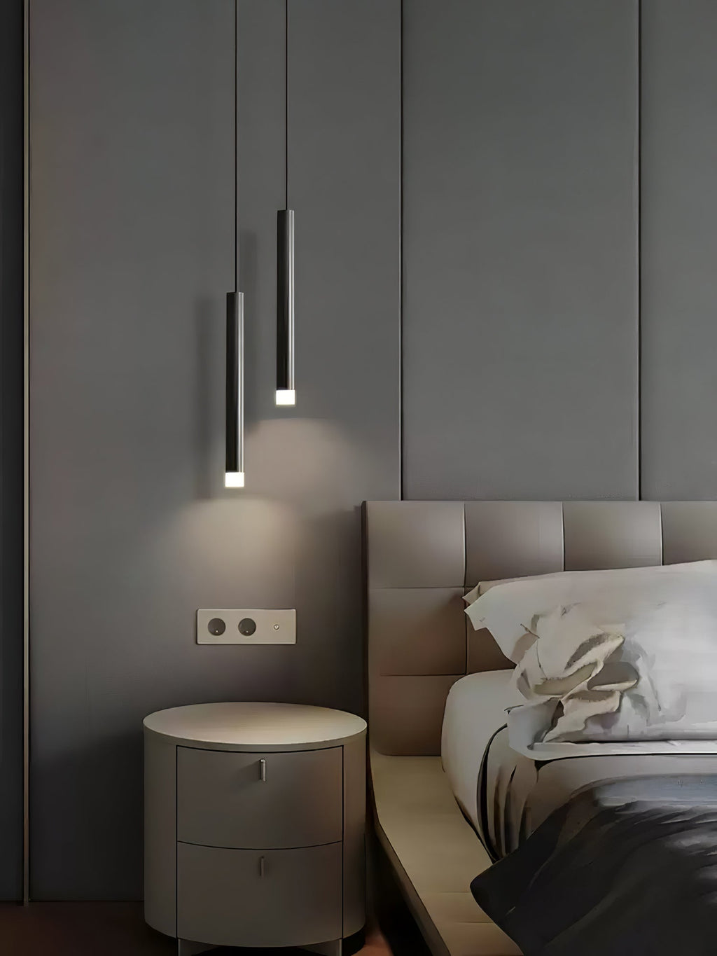 Cetheel Modern Minimalist Brass Plastic Pendant Light