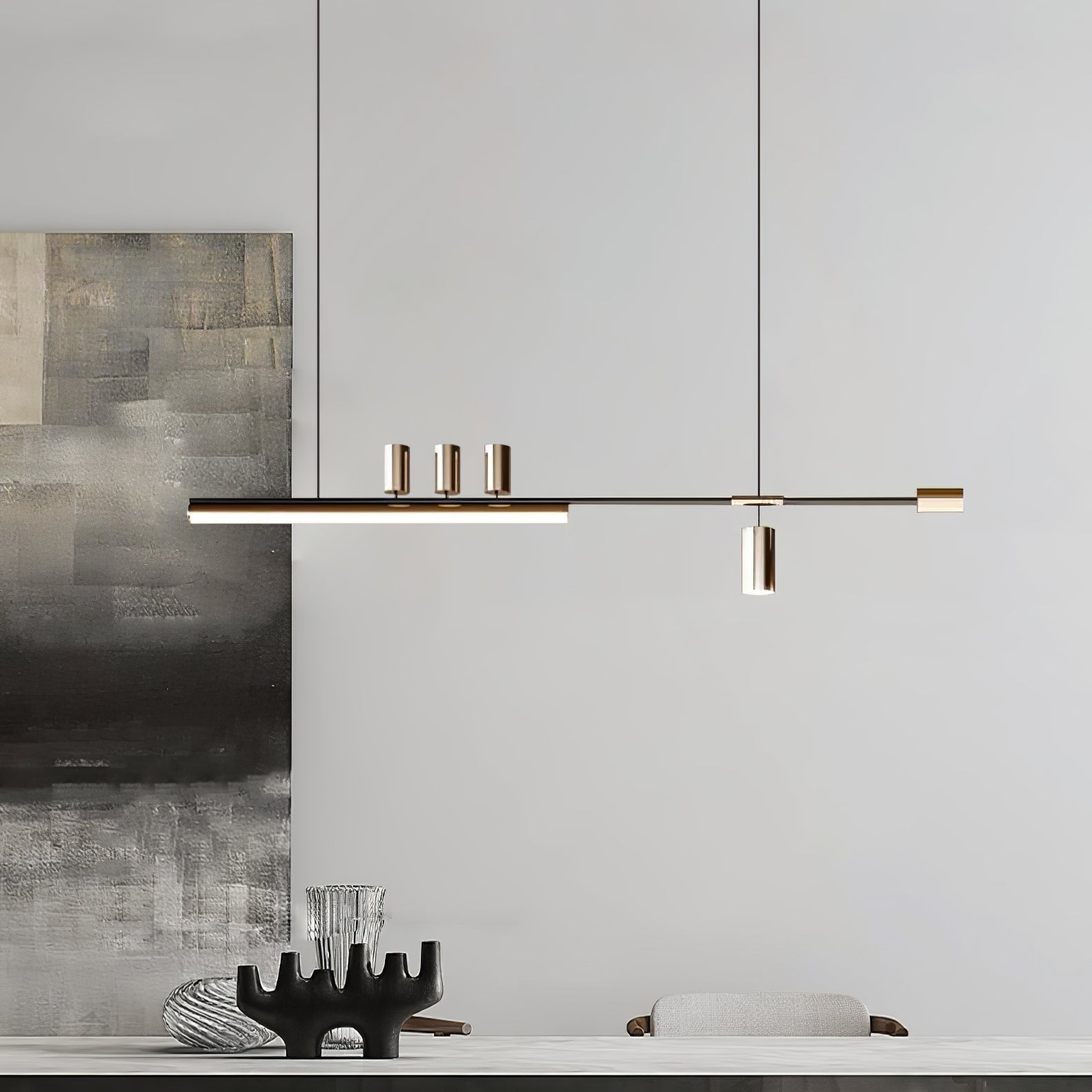 Emirel Modern Minimalist Linear Island Pendant Lamp