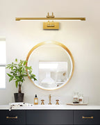 Fergus Linear Vanity Brass Wall Light