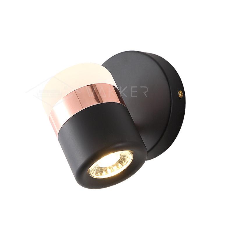 Lustra Wall Lamp Black Glass Adjustable