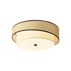 Liora Minimalist Rattan & Fabric Ceiling Light