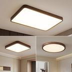 Vanoren Modern Minimalist Rectangular Wood Ceiling Light