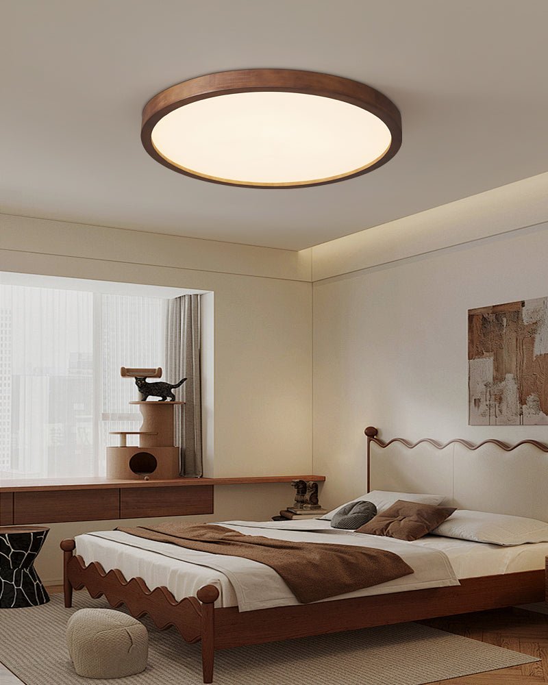 Vanoren Modern Minimalist Rectangular Wood Ceiling Light