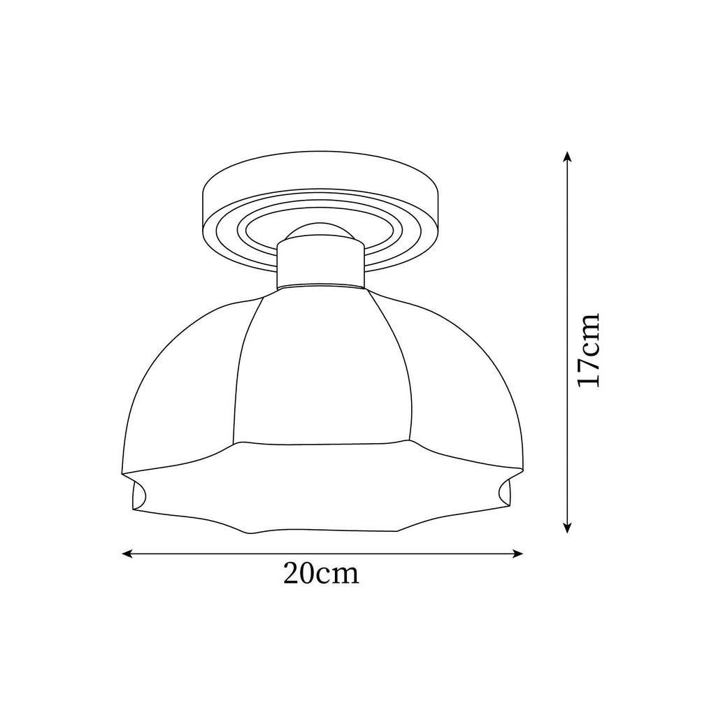 Avelin Brass Base and Opal Glass Flush Mount Ceiling Light